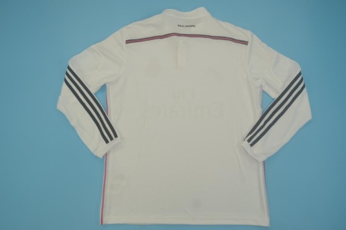 2014 / 2015 Real Madrid home long sleeve Soccer Jersey