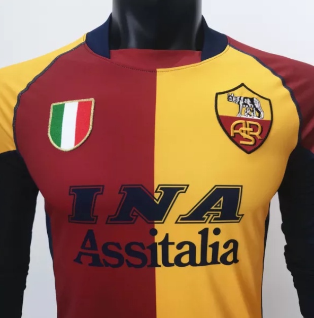 2001-2002 Roma L/S home retro jersey