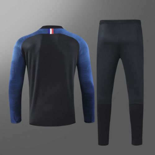 Paris Jordan Black Long Sleeve Trainig Suit(Top + Pant)