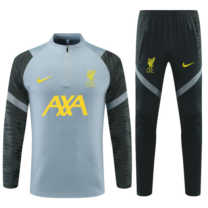 2021-2022 Liverpool Grey Half Pull Training Suit and Pants