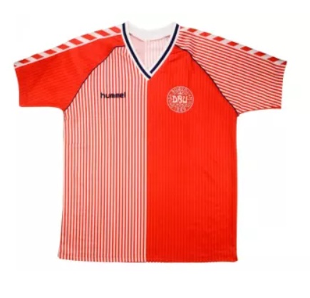 1986 Denmark home retro jersey