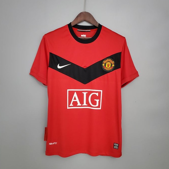 Retro 09/10 M-U Manchester United home version short sleeve training suit