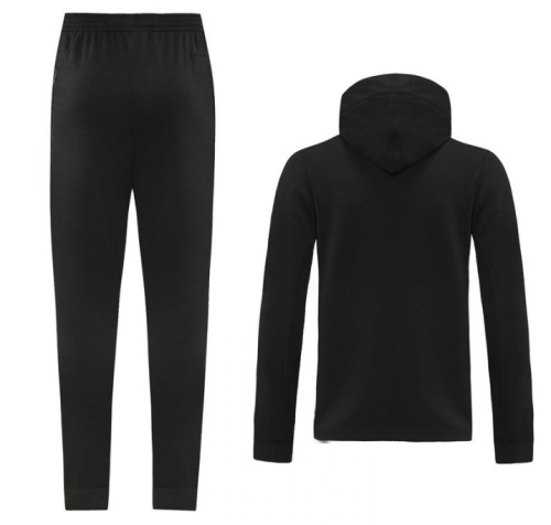 Barcelona Black Green Label Hoodie Hooded Jacket Training Suit Grey (Top + Pant)
