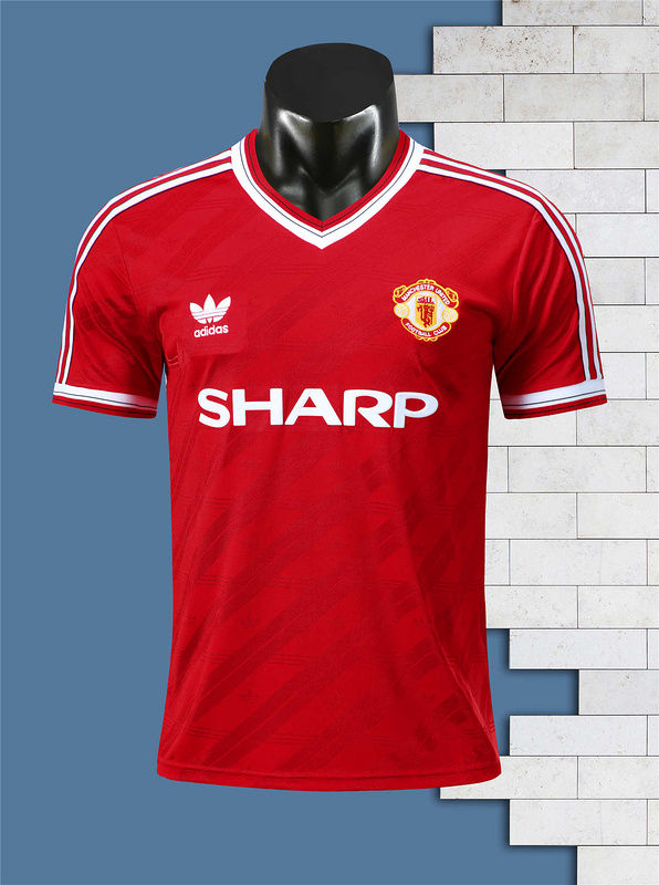 1986 Manchester United HOME SOCCER JERSEY