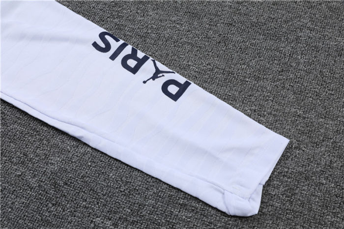 2021-2022 Paris Saint-Germain white half pull training suit plus pants
