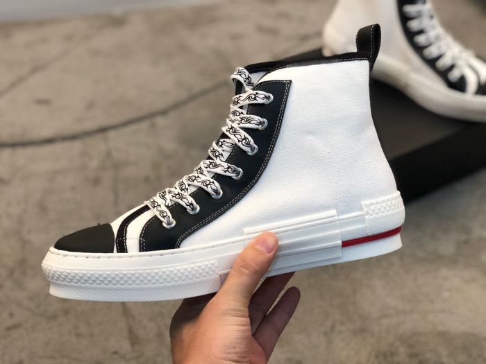 Dior 19 new atelier lace up print high top board shoes