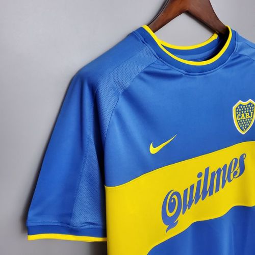 Retro Boca Juniors 99/00 home short sleeve training suit