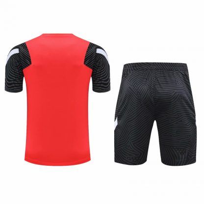 2021 Liverpool Orange short sleeve training suit(Shirt + Pant)