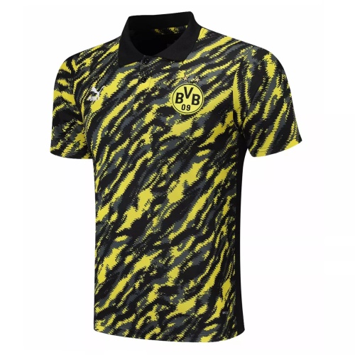 Mens Borussia Dortmund Polo Shirt Yellow-Black 2021/22