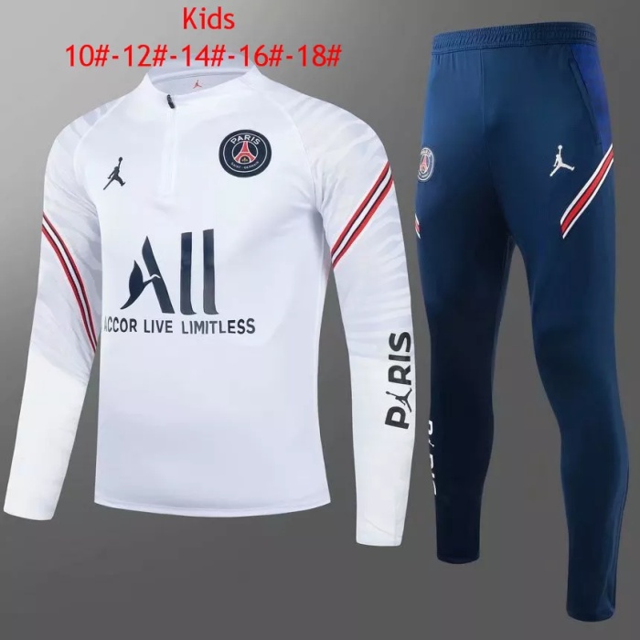 Kids PSG x Jordan Training Suit White II 2021/22