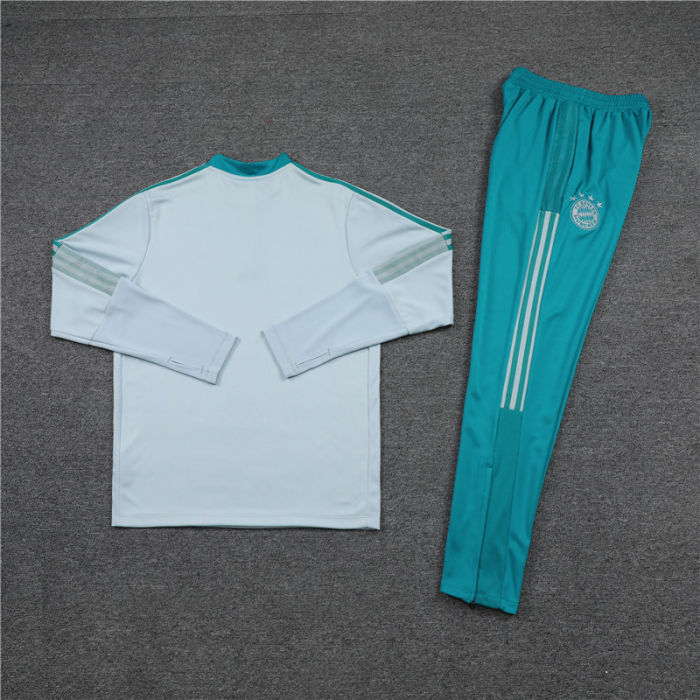 2021-2022 Bayern light gray semi-pull training suit and pants