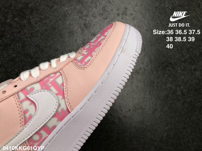Dior co branded nike air force one low top board shoe