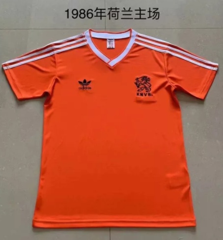 86 Adult Netherlands home orange retro soccer jersey football shirt