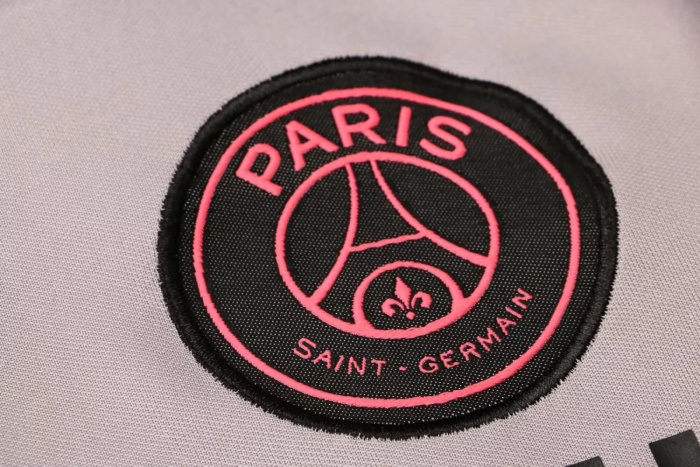 Mens PSG Polo Shirt Light Grey 2021/22