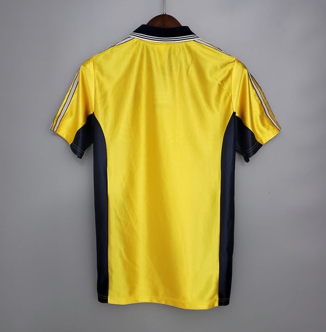 Retro 98/99 Marseille away yellow version short sleeve training suit