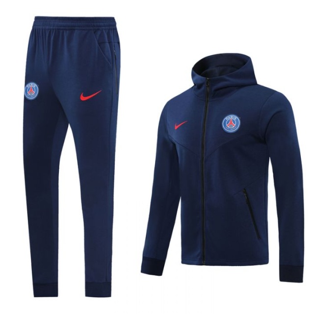 Paris Royal Blue Hoodie Hooded Jacket Training Suit Grey (Top + Pant)