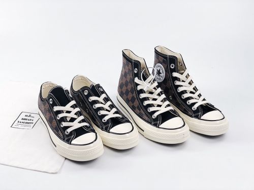 Converse x Louis Vuitton canvas shoes