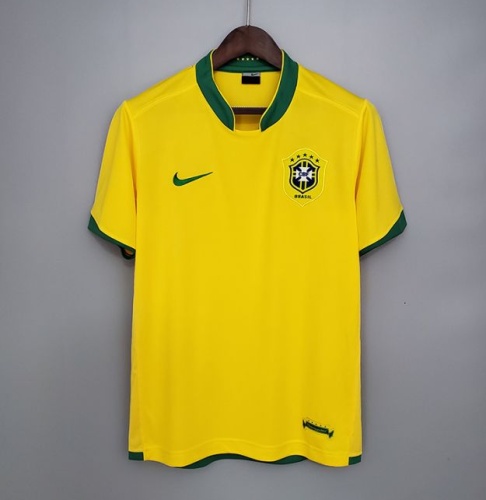 2006 Brazil yellow Soccer Jersey