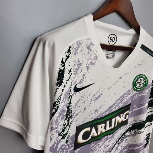 Retro 07/08 Celtic away white short sleeve training suit