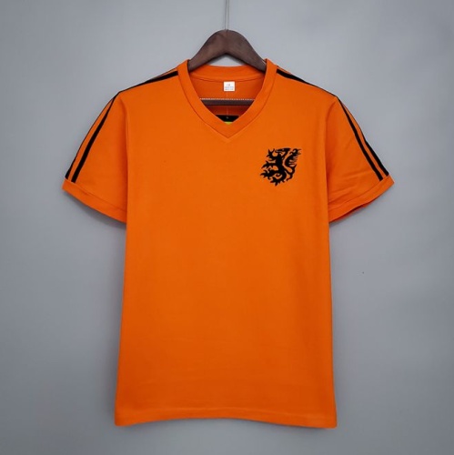 Retro Holland 1974 Training Suit Orange version short sleeve training suit
