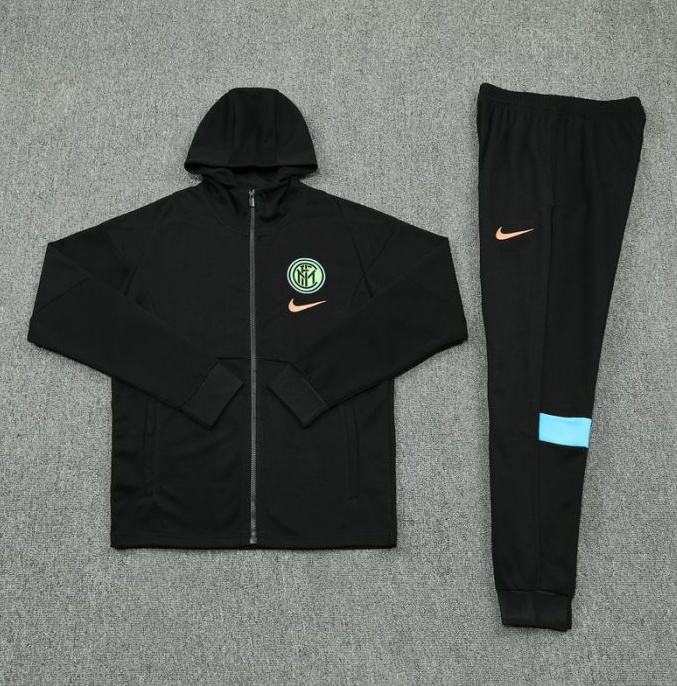 2021 Inter Milan Hooded Jacket Training SuitTop + Pant)