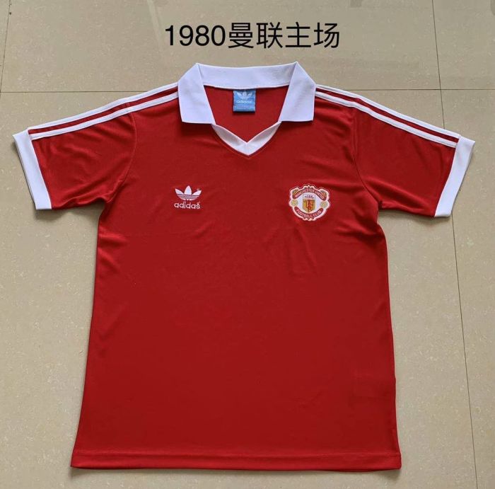 1980 Manchester United red Soccer Jersey