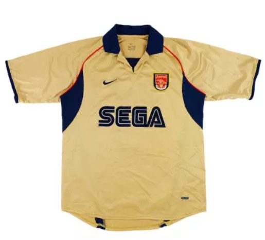 2002 Arsenal yellow Soccer Jersey