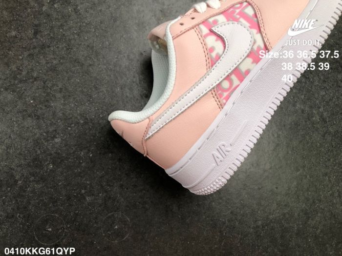 Dior co branded nike air force one low top board shoe