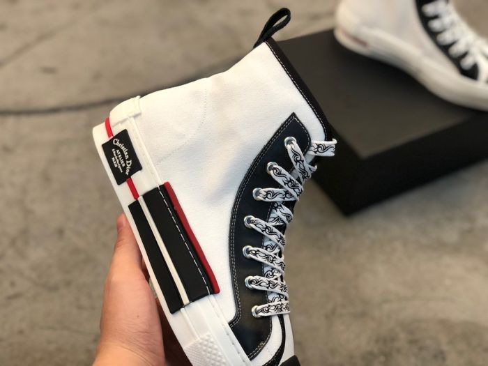 Dior 19 new atelier lace up print high top board shoes