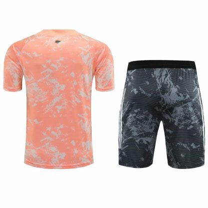 2021 Arsenal pink short sleeve training suit(Shirt + Pant)