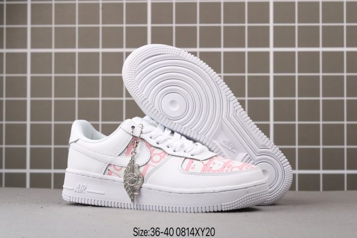 Nike Air Force One Dior co branded low top casual sneaker.