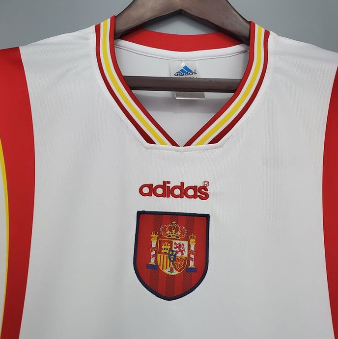Retro Spain La Liga League 1996 away short sleeve training suit