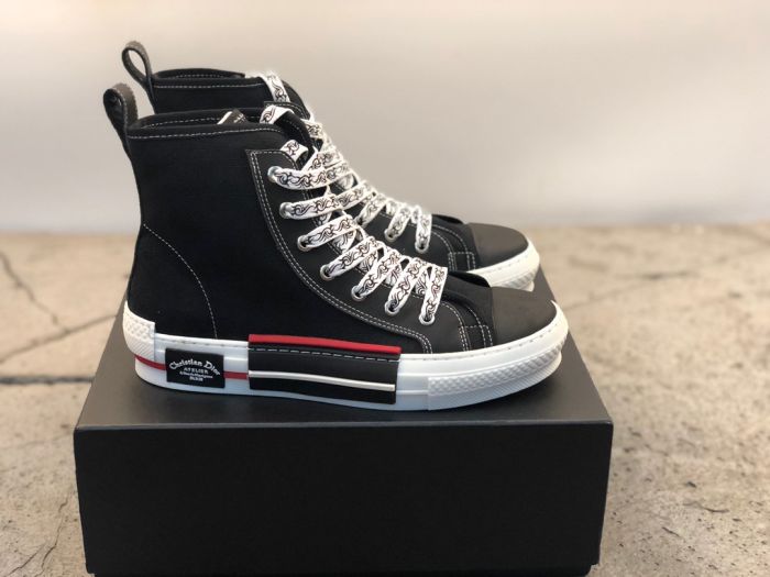 Dior 19 new atelier lace up print high top board shoes