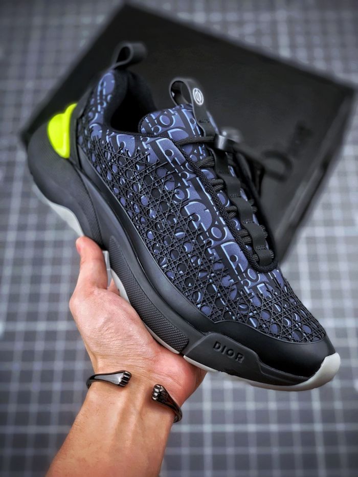 Dior 19ss new black and white rattan sneaker