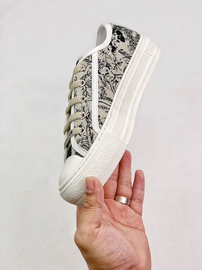 Dior logo 3D canvas shoes