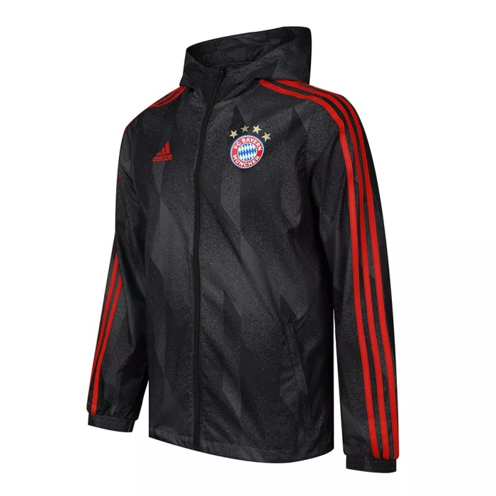 Mens Bayern Munich All Weather Windrunner Jacket Black 2021/22