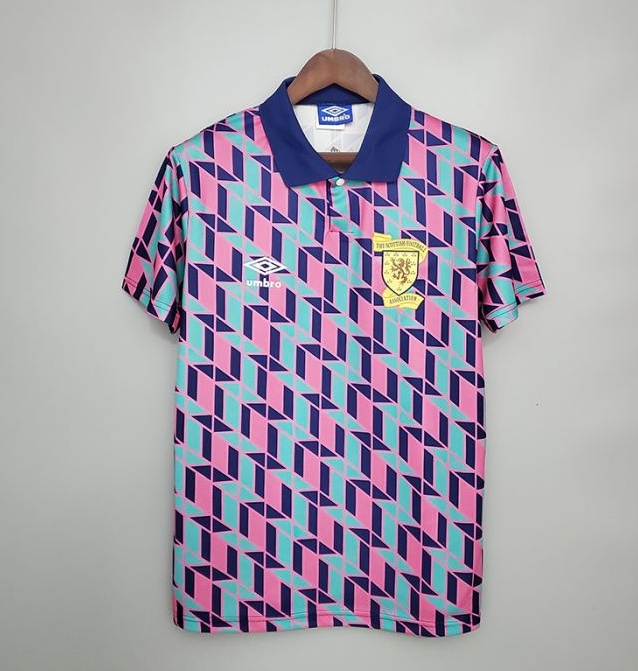 Retro Scotland 1988/89 away version short sleeve training suit