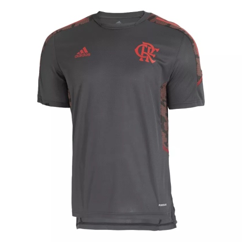 Mens Flamengo Short Training Jersey Grey 2021/22