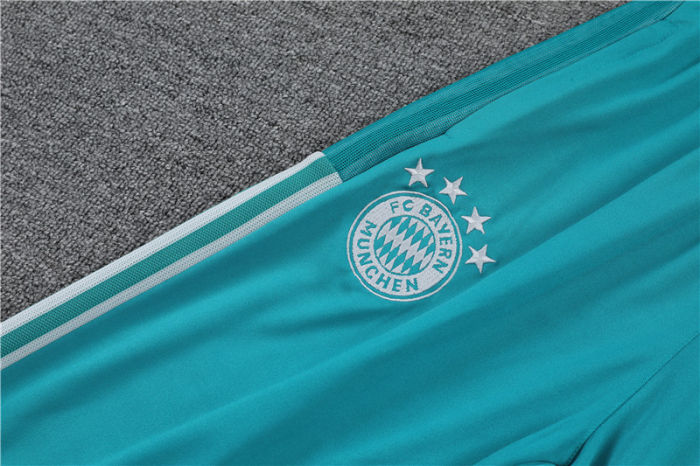 2021-2022 Bayern Kids light gray semi-pull training suit and pants