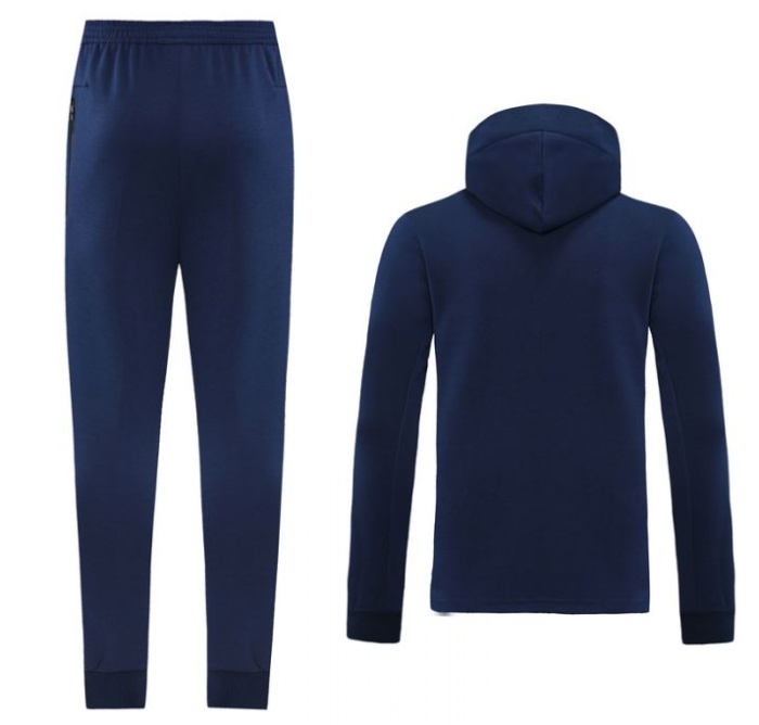 Paris Royal Blue Hoodie Hooded Jacket Training Suit Grey (Top + Pant)
