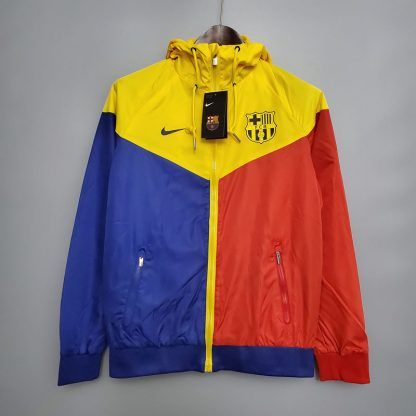 classic style Windbreaker Barcelona Blue Red Yellow