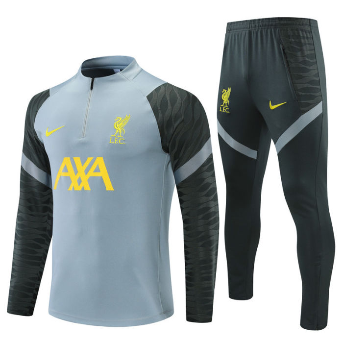 2021-2022 Liverpool Grey Half Pull Training Suit and Pants