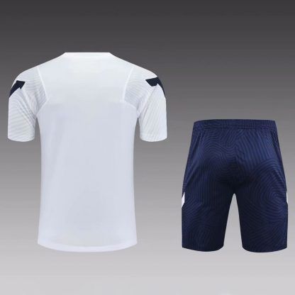 2021 French white short sleeve training suit(Shirt + Pant)