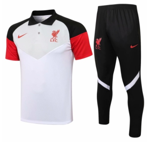 2021-2022 Liverpool White Polo Training Suit