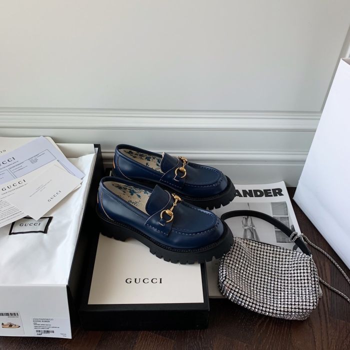 Gucci embroidered bee shoes