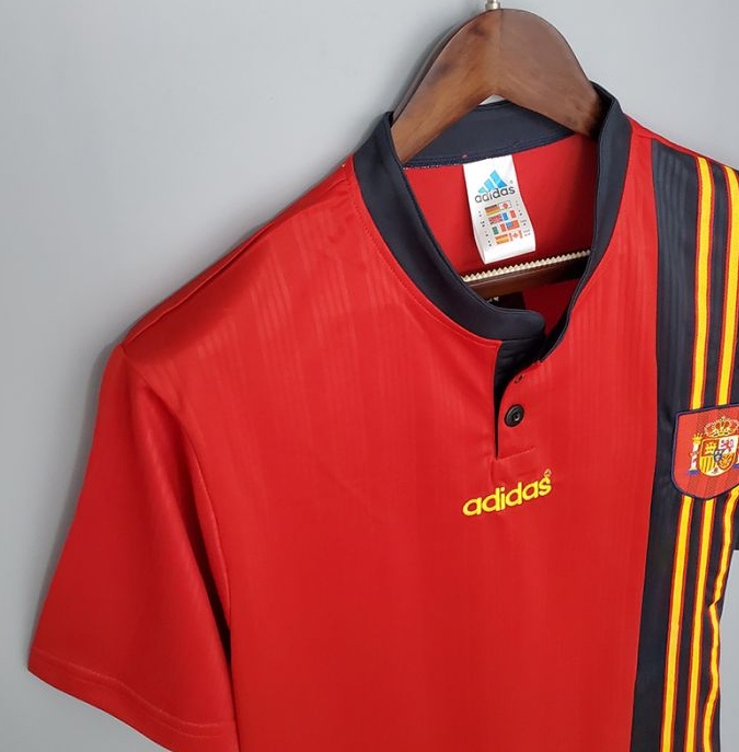 Retro Spain La Liga League 1996 home short sleeve training suit