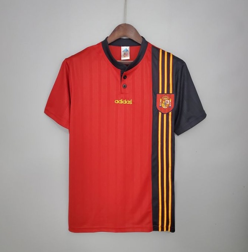 Retro Spain La Liga League 1996 home short sleeve training suit