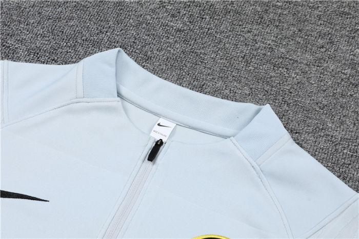 2021-2022 Chelsea light gray half pull training suit plus pants