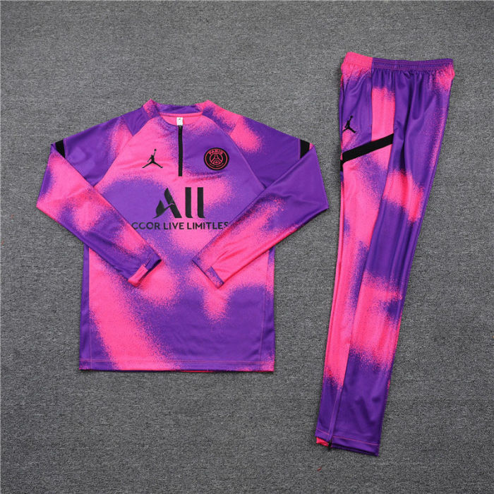 2021-2022 Paris Saint-Germain Kids camouflage half pull training suit plus pants