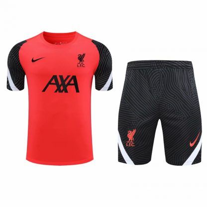 2021 Liverpool Orange short sleeve training suit(Shirt + Pant)